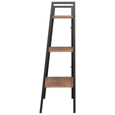 vidaXL Ραφιέρα 3 Επιπέδων Σκούρο Καφέ & Μαύρο 56x35x108cm 1 τεμ.