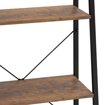 vidaXL Ραφιέρα 3 Επιπέδων Σκούρο Καφέ & Μαύρο 56x35x108cm 1 τεμ.