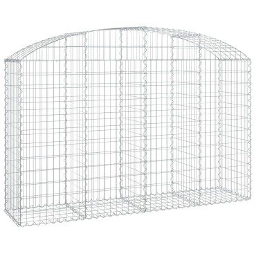 vidaXL Συρματοκιβώτιο Τοξωτό 200x50x120/140εκ. από Γαλβανισμένο Χάλυβα