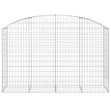 vidaXL Συρματοκιβώτιο Τοξωτό 200x50x120/140εκ. από Γαλβανισμένο Χάλυβα