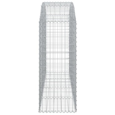 vidaXL Συρματοκιβώτιο Τοξωτό 200x50x120/140εκ. από Γαλβανισμένο Χάλυβα