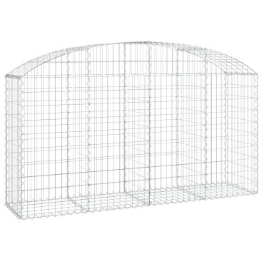vidaXL Συρματοκιβώτιο Τοξωτό 200x50x100/120εκ. από Γαλβανισμένο Χάλυβα