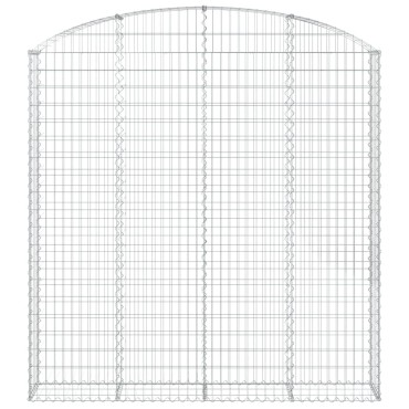 vidaXL Συρματοκιβώτιο Τοξωτό 200x30x200/220εκ. από Γαλβανισμένο Χάλυβα