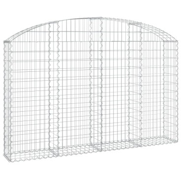 vidaXL Συρματοκιβώτιο Τοξωτό 200x30x120/140εκ. από Γαλβανισμένο Χάλυβα