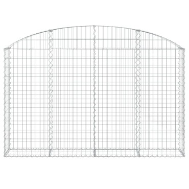 vidaXL Συρματοκιβώτιο Τοξωτό 200x30x120/140εκ. από Γαλβανισμένο Χάλυβα
