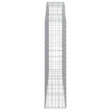 vidaXL Συρματοκιβώτιο Τοξωτό 200x30x120/140εκ. από Γαλβανισμένο Χάλυβα