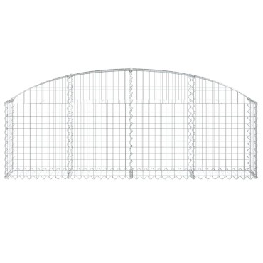 vidaXL Συρματοκιβώτιο Τοξωτό 200x30x60/80εκ. από Γαλβανισμένο Χάλυβα