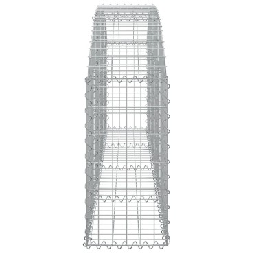 vidaXL Συρματοκιβώτιο Τοξωτό 200x30x60/80εκ. από Γαλβανισμένο Χάλυβα