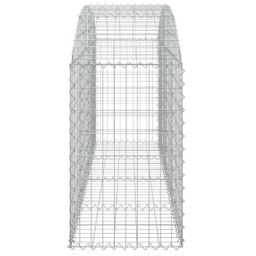 vidaXL Συρματοκιβώτιο Τοξωτό 200x50x80/100εκ. από Γαλβανισμένο Χάλυβα