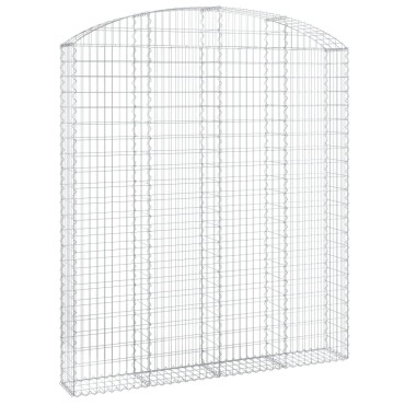 vidaXL Συρματοκιβώτιο Τοξωτό 200x30x220/240εκ. από Γαλβανισμένο Χάλυβα