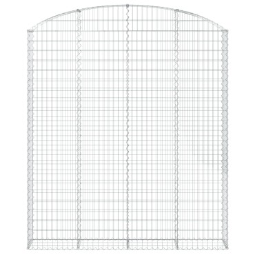 vidaXL Συρματοκιβώτιο Τοξωτό 200x30x220/240εκ. από Γαλβανισμένο Χάλυβα