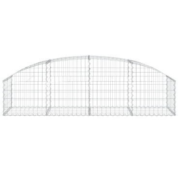 vidaXL Συρματοκιβώτιο Τοξωτό 200x50x40/60εκ. από Γαλβανισμένο Χάλυβα