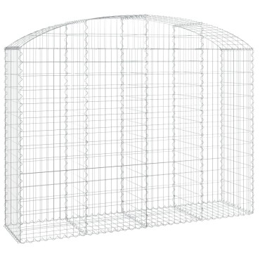 vidaXL Συρματοκιβώτιο Τοξωτό 200x50x140/160εκ. από Γαλβανισμένο Χάλυβα
