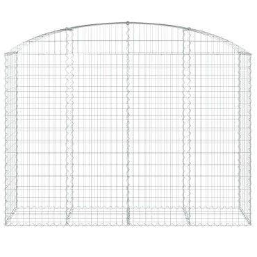 vidaXL Συρματοκιβώτιο Τοξωτό 200x50x140/160εκ. από Γαλβανισμένο Χάλυβα