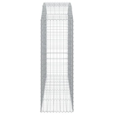 vidaXL Συρματοκιβώτιο Τοξωτό 200x50x140/160εκ. από Γαλβανισμένο Χάλυβα