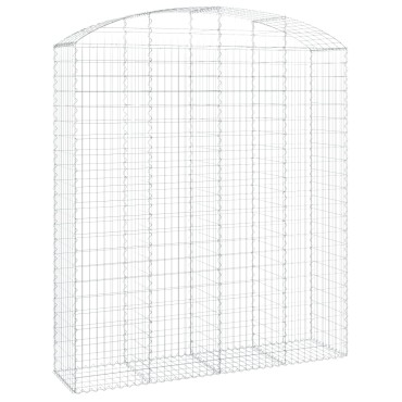 vidaXL Συρματοκιβώτιο Τοξωτό 200x50x220/240εκ. από Γαλβανισμένο Χάλυβα
