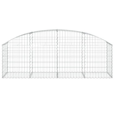 vidaXL Συρματοκιβώτιο Τοξωτό 200x50x60/80εκ. από Γαλβανισμένο Χάλυβα