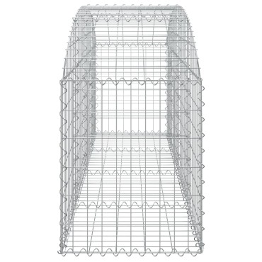 vidaXL Συρματοκιβώτιο Τοξωτό 200x50x60/80εκ. από Γαλβανισμένο Χάλυβα