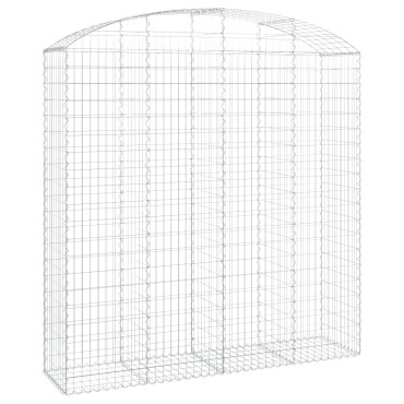 vidaXL Συρματοκιβώτιο Τοξωτό 200x50x200/220εκ. από Γαλβανισμένο Χάλυβα