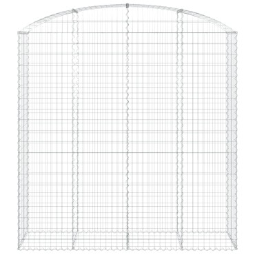 vidaXL Συρματοκιβώτιο Τοξωτό 200x50x200/220εκ. από Γαλβανισμένο Χάλυβα