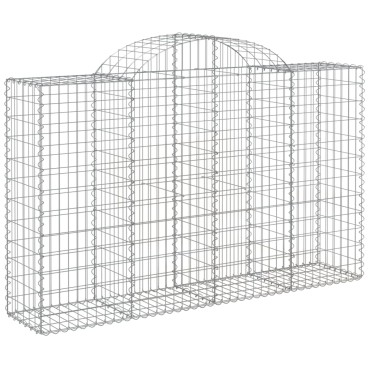 vidaXL Συρματοκιβώτιο Τοξωτό 200x50x120/140εκ. από Γαλβανισμένο Χάλυβα