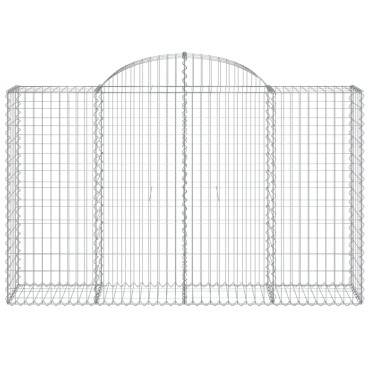 vidaXL Συρματοκιβώτιο Τοξωτό 200x50x120/140εκ. από Γαλβανισμένο Χάλυβα