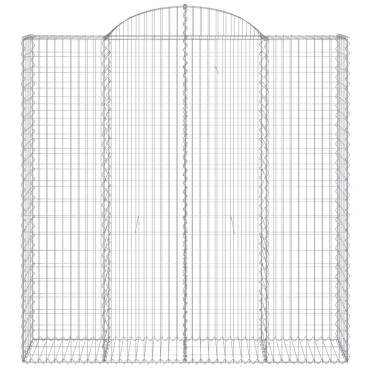 vidaXL Συρματοκιβώτιο Τοξωτό 200x50x200/220εκ. από Γαλβανισμένο Χάλυβα