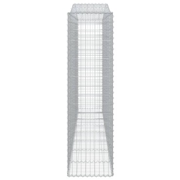 vidaXL Συρματοκιβώτια Τοξωτά 2 τεμ. 400x50x180/200 εκ. Γαλβαν. Ατσάλι