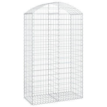 vidaXL Συρματοκιβώτιο Τοξωτό 100x50x160/180εκ. από Γαλβανισμένο Χάλυβα