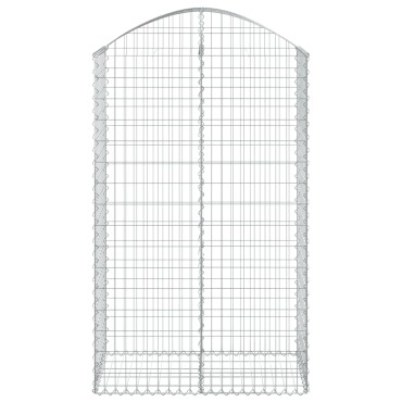 vidaXL Συρματοκιβώτιο Τοξωτό 100x50x160/180εκ. από Γαλβανισμένο Χάλυβα