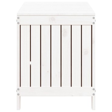 vidaXL Κουτί Αποθήκευσης Κήπου Λευκό 115x49x60cm Μασίφ Ξύλο Πεύκου 1 τεμ.