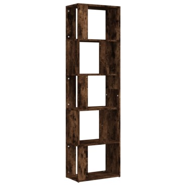 vidaXL Βιβλιοθήκη Καπνιστή Δρυς 45x24x160cm Επεξεργασμένο Ξύλο 1 τεμ.