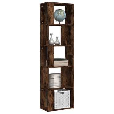 vidaXL Βιβλιοθήκη Καπνιστή Δρυς 45x24x160cm Επεξεργασμένο Ξύλο 1 τεμ.
