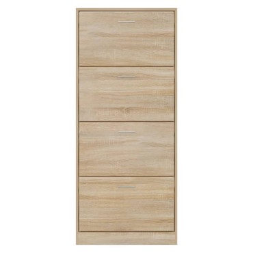 vidaXL Παπουτσοθήκη Sonoma Δρυς 63x24x147cm από Επεξεργασμένο Ξύλο