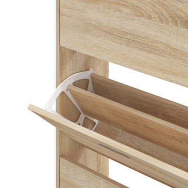 vidaXL Παπουτσοθήκη Sonoma Δρυς 63x24x147cm από Επεξεργασμένο Ξύλο