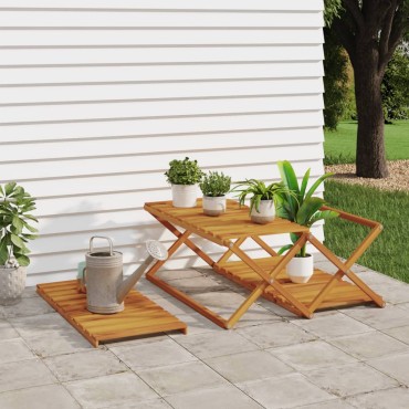 vidaXL Ραφιέρα με 3 Επίπεδα Καφέ 70x31x63cm από Μασίφ Ξύλο Ακακίας 1 τεμ.