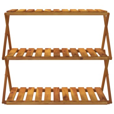 vidaXL Ραφιέρα με 3 Επίπεδα Καφέ 70x31x63cm από Μασίφ Ξύλο Ακακίας 1 τεμ.