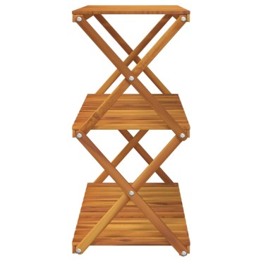 vidaXL Ραφιέρα με 3 Επίπεδα Καφέ 70x31x63cm από Μασίφ Ξύλο Ακακίας 1 τεμ.