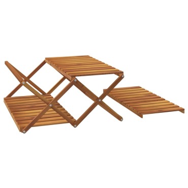 vidaXL Ραφιέρα με 3 Επίπεδα Καφέ 70x31x63cm από Μασίφ Ξύλο Ακακίας 1 τεμ.