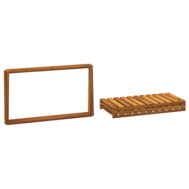 vidaXL Ραφιέρα με 3 Επίπεδα Καφέ 70x31x63cm από Μασίφ Ξύλο Ακακίας 1 τεμ.