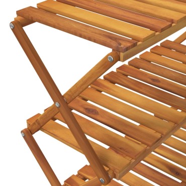 vidaXL Ραφιέρα με 3 Επίπεδα Καφέ 70x31x63cm από Μασίφ Ξύλο Ακακίας 1 τεμ.