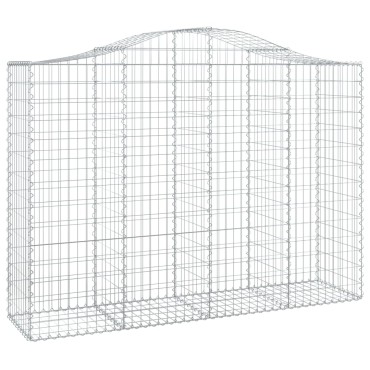 vidaXL Συρματοκιβώτια Τοξωτά 18 τεμ. 200x50x140/160 εκ. Γαλβαν. Ατσάλι
