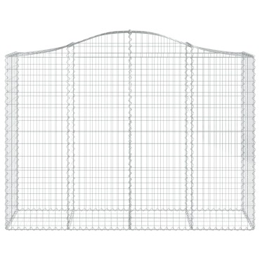 vidaXL Συρματοκιβώτια Τοξωτά 18 τεμ. 200x50x140/160 εκ. Γαλβαν. Ατσάλι