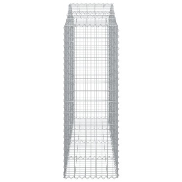vidaXL Συρματοκιβώτια Τοξωτά 18 τεμ. 200x50x140/160 εκ. Γαλβαν. Ατσάλι