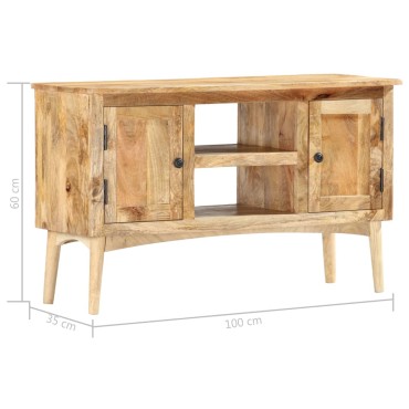 vidaXL Μπουφές 100x35x60cm από Μασίφ Ξύλο Μάνγκο 1 τεμ.