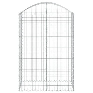 vidaXL Συρματοκιβώτιο Τοξωτό 100x50x140/160εκ. από Γαλβανισμένο Χάλυβα