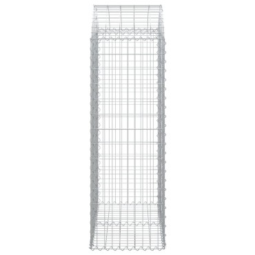 vidaXL Συρματοκιβώτιο Τοξωτό 100x50x140/160εκ. από Γαλβανισμένο Χάλυβα