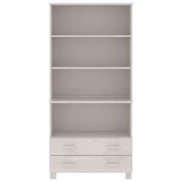 vidaXL Ντουλάπι HAMAR Λευκό από Μασίφ Ξύλο Πεύκου 85x35x180cm 1 τεμ.