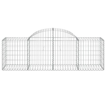 vidaXL Συρματοκιβώτιο Τοξωτό 200x50x60/80εκ. από Γαλβανισμένο Χάλυβα