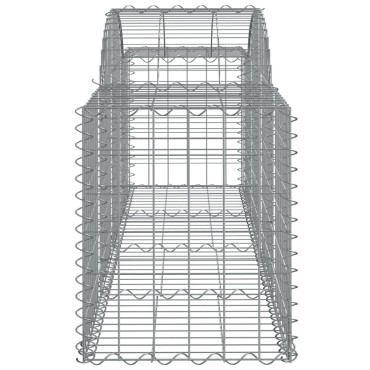 vidaXL Συρματοκιβώτιο Τοξωτό 200x50x60/80εκ. από Γαλβανισμένο Χάλυβα